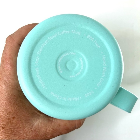 HydraPeak Teal Coloured  Insulated Lidded Travel Mug 14oz - Picture 8 of 8